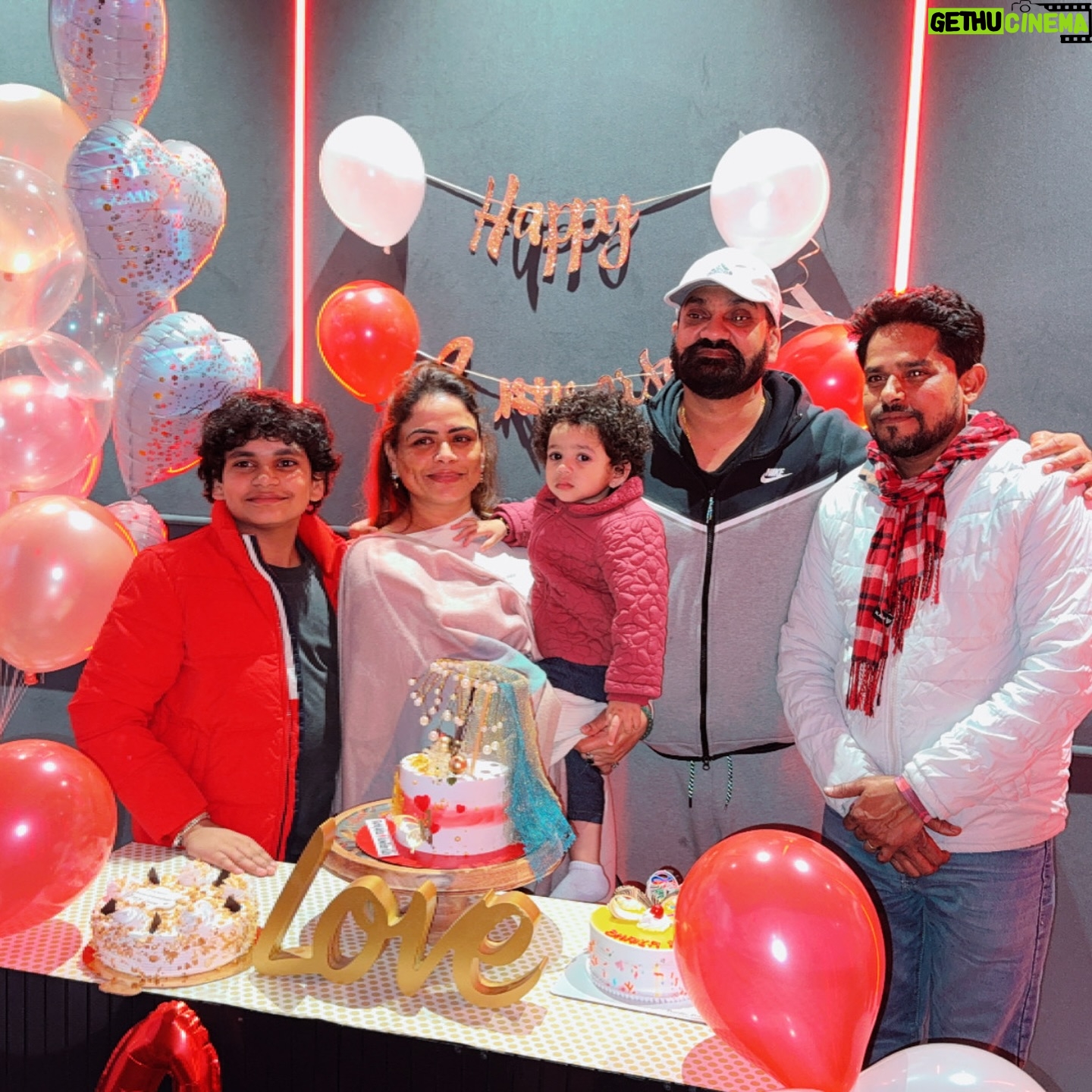 Gurlez Akhtar - 29K Likes - Happy marriage anniversary my love ❤️🎂🙌🏻🧿❤️and thank you Daanveer Hargun and whole family ❤️🙌🏻😇
Your efforts to make our anniversary unforgettable are deeply appreciated. Thank you for the amazing party and the memories we will cherish forever.” We were left speechless by the surprise anniversary party you threw for us. Your love and generosity warmed our hearts and made our special day even more special 😇🙌🏻
#gurlezakhtar #gurlejakhtar #gurlejakhtarmusic #happyanniversary #happyanniversarymylove #happyanniversarytous #happyanniversarycake