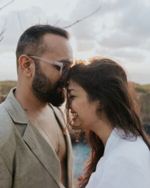 Harshita Gupta Instagram - Hey Shrey,
Aa gaya swaad? Aa gaye mazze? Mujhse shadi krni thi na tumhe 🙂 
You are a very brave man. 
But But But for me you are a cutie, my shawty. 
Often ppl talk about how Marriages are curse and sad state to be in .. it was not easy for us either, but you taught me that Marriage is commitment, choosing the same person every day even when things feel hard and communication communication communication is not enough, comprehending is equally important. 
Bohot zyada tareef kr di bhai maine .. but I believe you are the best thing that could have happened to me in my Jawani. I am so proud to be your wife every single day. 
And,U are the Best Man I could have ever asked for from the Universe.
I love you and geeli poochie right on the lips. 
So grateful for that silly shoot that made me meet you. 
Also, thank you for feeding me on the mandap 🤌🏻
Happy Anniversary baby 💋🧿🪬