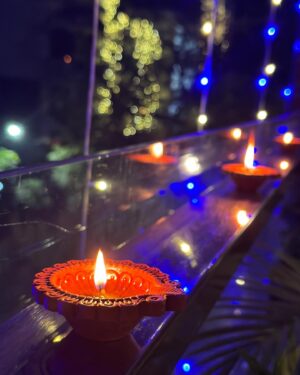 Harshita Gupta Instagram - Happy 1st Diwali as Wife Shife Te Hupsand Shupsand 🌚🪔✨