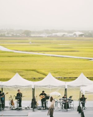Hebe Tien Fu-chen Instagram - 姍姍來池的紀錄🌾🎤🧡😛直式照篇📷

在大自然裡，自然一切都無所遁形。
休想，也無需矯飾。

狂風暴雨、雲開霧散、撥雲見日，皆有時。

只管享受隨遇而安、自由自在、放飛自我的快意。

有時得意忘形而忘詞的腦、翻船的腳；
有時情緒洶湧而唱濕自己的眼睛；
有時風和日麗而汗濕如雨的身體。

只能坦然接受真實自然的自己。
（還練就不到“欣然”接收的程度）

謝謝我愛的人，和愛我的人，無論風雨或天晴，都如約相聚在縱谷山嵐的懷抱裡，在美麗的金黃稻浪間，讓我留下此生難忘的回憶。

有你們一起，
雨水、汗水、淚水都甘甜，豐潤我心田。

謝謝池上秋收，
讓我領受大自然的教導，
也享受著大自然的包容。

感恩池上的所有，
謝謝有愛、踏實又團結的池上鄉親朋友。

願這片土地一切安好。

#姍姍來池
#池上秋收
#直式照篇🤪

📷by @s.tungphoto