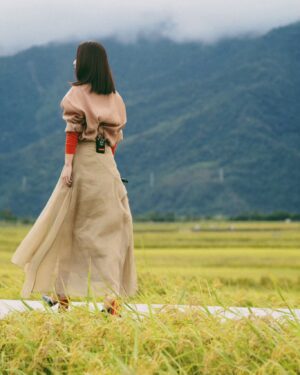 Hebe Tien Fu-chen Instagram - 姍姍來池的紀錄🌾🎤🧡😛直式照篇📷

在大自然裡，自然一切都無所遁形。
休想，也無需矯飾。

狂風暴雨、雲開霧散、撥雲見日，皆有時。

只管享受隨遇而安、自由自在、放飛自我的快意。

有時得意忘形而忘詞的腦、翻船的腳；
有時情緒洶湧而唱濕自己的眼睛；
有時風和日麗而汗濕如雨的身體。

只能坦然接受真實自然的自己。
（還練就不到“欣然”接收的程度）

謝謝我愛的人，和愛我的人，無論風雨或天晴，都如約相聚在縱谷山嵐的懷抱裡，在美麗的金黃稻浪間，讓我留下此生難忘的回憶。

有你們一起，
雨水、汗水、淚水都甘甜，豐潤我心田。

謝謝池上秋收，
讓我領受大自然的教導，
也享受著大自然的包容。

感恩池上的所有，
謝謝有愛、踏實又團結的池上鄉親朋友。

願這片土地一切安好。

#姍姍來池
#池上秋收
#直式照篇🤪

📷by @s.tungphoto