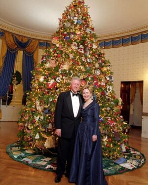 Hillary Clinton Instagram - Some of our White House Christmas trees throughout the years. Wishing everyone celebrating today a very merry Christmas!
