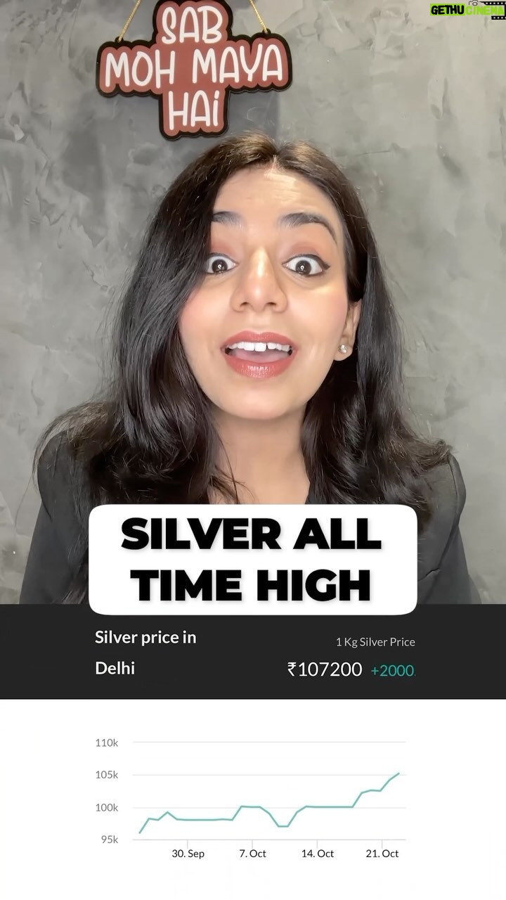 Himani Chowdhary - 32.7K Likes - ⚠️ Silver Price is suddenly increasing since last one year and has reached ₹1 Lakh
Watch the video to find out why Silver is rising and how you can invest in it digitally ✨
Disclaimer: Not a recommendation, this is just for educational purposes. Make sure to take advice of SEBI registered Investment Advisor before making any investment decision