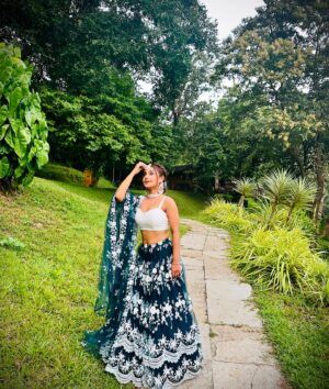 Ishita Ganguly Instagram - 🤍✨💙✨🧿✨🦋

Wearing : @nidhikurda 🤍✨