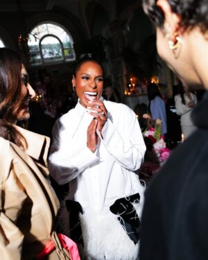 Issa Rae Instagram - Thank you @britishfashioncouncil   @theofficialpandora   @stuartweitzman for an incredible time in London. Thank you to my girl @yvonneorji for coming to present me with an award and for a fun ass birthday weekend.

Glam Gang snapped all weekend:
Styling: @therealwourivice 
MU: @officialsheiks 
Hair: @felicialeatherwood 
Nails: @eriishizu 

Love to the @theofficialpandora creative directors, @francesco3rd and @afilippoficarelli! 😘 And extra love to @erinpepper / @amprgroup 💓