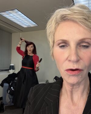 Jane Lynch Instagram - Game face. @therealkateflannery Strathmore Theater, North Bethesda, MD.