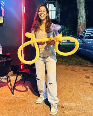 Jemimah Rodrigues Instagram - ‘Pumped’ up to introduce my new bike, thanks to ‘Inflation’ 🏍️🎈🤓