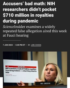 Jen Gunter Instagram - Trump has ended Dr. Fauci’s security detail. When I saw Dr. Fauci speak in 2023 he needed two very large federal agents for security, which is horrific. This man has dedicated his life to saving lives and to educating generations of doctors. It was Dr. Fauci that brought the idea that would be PEPFAR to Bush to prevent mother to child transmission of HIV in several countries where the virus was most prevalent. It is estimated to have saved 25 million lives. 

We are suffering from an epidemic of disinformation. And Trump, in cancelling Fauci’s security claimed that he had enough money, which alludes to the lie that Fauci personally profited from vaccines for COVID. He makes about $120 a year from a monoclonal antibody. 

Scientists at the NIH do not get rich from vaccines. They are allowed to make an additional $150k a year from patents. This is allowed, because there needs to be some way to keep people at the NIH otherwise the larger salaries in Pharma would drain all the talent. What happens to the left over money from drugs and tests and reagents developed by the NIH? It goes back to the NIH to pay salaries and fund research. 

So no, Fauci and other NIH scientists did not make $710 million in royalties. 

Swipe to read the salient points from the article. 

And anyone insulting Fauci will have their comment removed and will be restricted from replying. This is all publicly available information, and if someone led you to believe otherwise, get mad at them for lying.