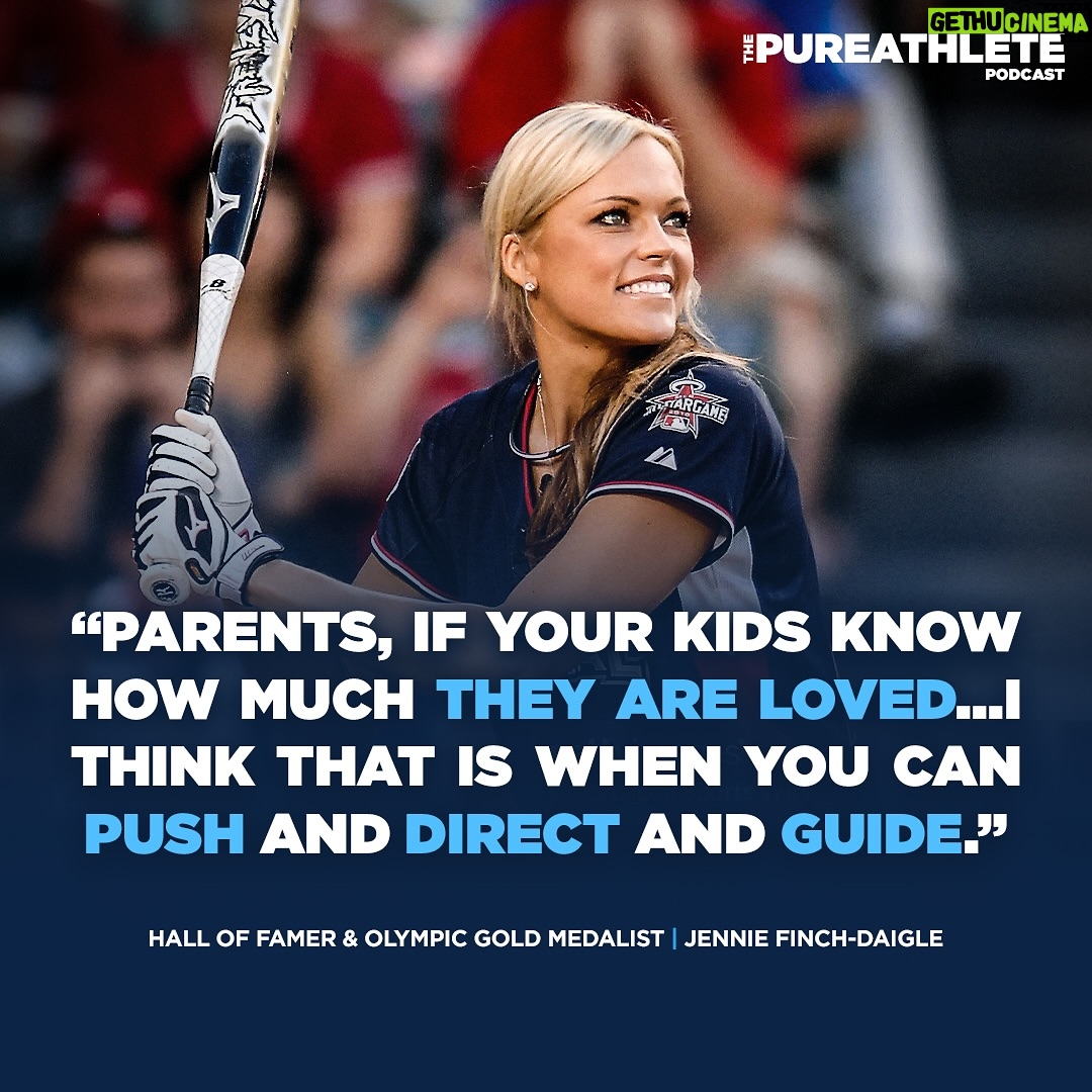Jennie Finch - 2.5K Likes - Very important lesson for all parents and coaches, let your kids know how much YOU LOVE THEM.
For more listen to the full episode of #ThePureAthletePodcast with Hall of Famer and Olympic Gold Medalist Jennie Finch-Daigle, NOW STREAMING on ALL PLATFORMS!
#PureAthlete #YouthSports #SportsPodcast #SportsParents
