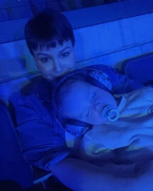 Jessica Fox Instagram - If you are struggling in the newborn fog with a baby who wakes if your knee cracks or you even slightly move position and you feel completely overwhelmed, exhausted and like it will never get any easier. This is your beacon of hope that one day they might just fall asleep at Hot Wheels Monster Trucks - AKA the loudest place on earth.