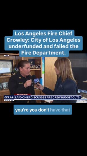 Jessica Yellin Instagram - There has been a lot of back and forth about the fire department budget. The department was funded at almost $18m less than the prior year. But the Mayor’s office says that budget was increased after contract negotiations resolved in November. On the other hand, a memo from the LA Fire Chief written months ago says the department is underfunded and needs moreresources.

Speaking to @foxla today, the Chief of the LA Fire Department says the city needs more than 60 additional fire houses, more than double the number of fire fighters to address the call volume and a population the size of Los Angeles. She says the City’s failure to provide those resources left the department unable to do its job. She said that she has been sounding an alarm about this for 3 years. And the city has failed the department. 

More in tonight’s newsletter. Sign up at the link in bio.