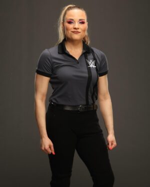 Jessika Evelyn Heiser Instagram - Bravely and boldly evolving into a new era! 

It’s been years since we’ve had an update on the new referee shirts! What is everyone’s take on them so far? 

I’m so grateful to have a woman’s fit!!! 🔥 

📸 @ericnoknees 

Glam: @bfabulous1