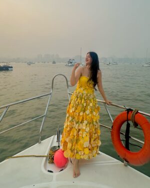 Jhanvi Bhatia Instagram - 23 & blooming 🌻

Had the best 2 days celebrating my birthday! Grateful for everything and everyone who wished me ❤️🧿

P.S. My vision and my design came to life so beautifully with this dress!! Extra love and extra proud that I wore my own design on my birthday 💛😌

#birthdaydress #floraldress #flowerdress #yacht #yachtlifestyle #birthday #birthdayoutfit #owndesign #personalstyle #fashiondesigner #ootd #explorepage #foryou #birthdayfashion #jhanvibhatia