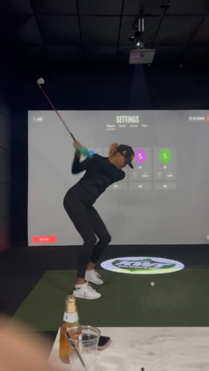 K.D. Aubert Instagram - ⛳️P-R-A-C-T-I-C-E⛳️ P-R-A-C-T-I-C-E⛳️ @thegreenjacketindoorgolf Thanks for all the LOVE & SUPPORT #theGolfingActress #MadameAubert