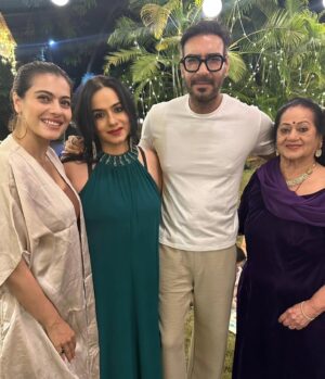 Kajol Instagram - And that’s a wrap! Better than a movie ending for sure . Wishes for the coming year to all of you 
May u always run out of chairs for your guests
May ur table always groan with the weight of food and friends..
May ur neighbours always complain about how long and fun ur parties are.. and last of all…. 
May ur joy be supremely infectious to the world around you always. 
#blessedbe #toasttothenewyear #happynewyear