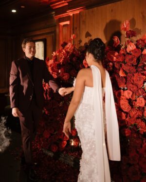 Kalani Hilliker Instagram - Our engagement party🥀🎭🖤💍

Thank you to all our amazing friends and family that came out to celebrate us. We love you and are so grateful to have so many amazing people around us. 

Love, The Future Goldmans💋
@audreywoodevents 
Vendors: 
Photo: @brie.filmandphoto
Video: @kylehustis 
Hotel: @thecambyhotel 
Stylist: @cydniwhittington 
Floral: @floralsbykendra 
Rental: @epicpartyteam
Paper products: @oliviadetailsanddesign
Dj: @theactualjd 
Balloon: @theballoonchickaz
Hair: @phillyhair 
Makeup: @samanthajaene
BTS: @followthebride_