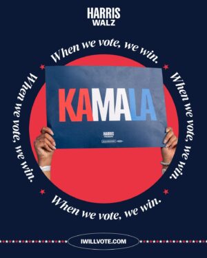 Kamala Harris Instagram - Now is your chance. 

Get out there and vote.