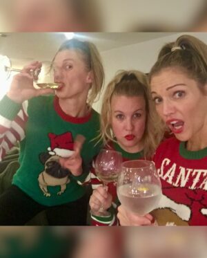 Katee Sackhoff Instagram - Just a normal Thursday with the girls. 
Give me a theme, ugly Christmas sweaters, and these two beauties and it’s a Merry Christmas. 😘🎄

#uglysweaterparty #merrychristmasyafilthyanimal