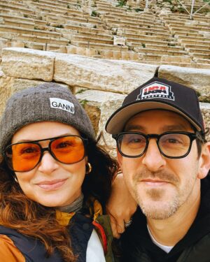 Katie Lowes Instagram - Theatre is my happy place. Getting to see the Theatre of Dionysus where every Greek tragedy/comedy was first performed made me verklempt. Seeing the Odeon of Herodes Atticus where musicals were first performed made @shappyshaps start singing Joseph because of course. And then visiting the Ancient Theatre at the Asklepieion of Epidaurus and standing center stage and being able to speak in a whisper that could be heard in the last row was glorious. And then to whip out the travel potty and hang with my daughter was classic mom travel stuff that I live for. Greece has totally rocked our world.