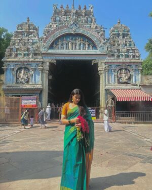 Kavya Shetty Instagram - Walk with confidence, for your path is secure in God's guidance🪷 🦜✨🙏

The Meenakshi Amman Temple, located in Madurai, Tamil Nadu, is one of the most ancient temples in India, dedicated to Goddess Meenakshi  and Lord Sundareshwarar.
It is an iconic representation of Tamil culture, architecture, and spirituality.
#meenakshiammantemple #madurai #tamilnadu