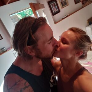 Kristen Bell Instagram - Happy birthday to the most affectionate 220 lbs man that ever exsisted. I cannot imagine life without you 💚💕

(The first pic is the first I ever posted on Instagram. The second is from our wedding day)