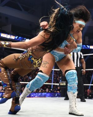 Kristen Stadtlander Instagram - The CEO @MercedesMone and @CallMeKrisStat met in an instant classic of a rematch for the TBS Championship!

Did you miss the #AEWWorldsEnd PPV? Order it right now!
🔗 allelitewrestling.com/aewonppv #aew #allelitewrestling