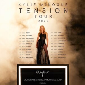 Kylie Minogue Instagram - ◾️🔲◾️TENSION TOUR ◾️🔲◾️You have no idea how hard it has been to keep all the planning and preparation from you 🥹 But it’s time and I. CAN’T. WAIT! For more info head to Kylie.com … See you sooonn!!