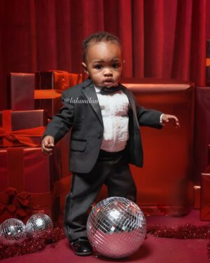Lala Milan Instagram - Merry Christmas 2024🎁🎄 Yall, This is Jayce’s first Christmas and I was super emotional while taking these photos with him🥹 For me, Motherhood is the gift that gives daily❤️ Sending all of you love and holiday joy✨
