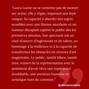 Laura Laune Instagram - ☺️🙏 Merci @womenslisboa pour cette critique 🫶

#GloryAlleluia
