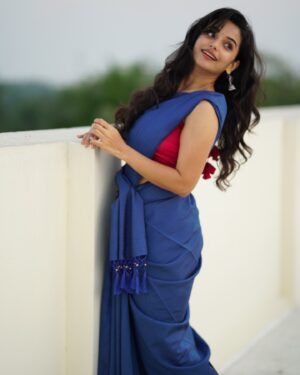 Lavanyaa Instagram - 💙🧿
Outfit @sambhaviboutique 
Photography @kanyamedia