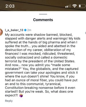 Leigh-Allyn Baker Instagram - Just in case anyone was taking “community notes.” Was this clear enough? 

#free #my #speech #zuck #motherzucker #zuckerberg