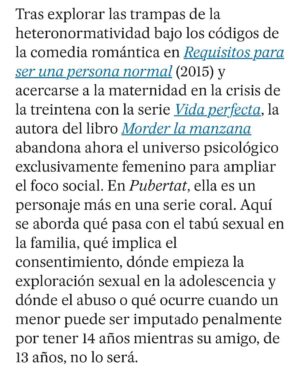 Leticia Dolera Instagram - Este domingo ha salido una entrevista en @el_pais que me hicieron durante la última semana de rodaje. 
Está completa en su web, mientras tanto, nosotras seguimos trabajando en PUBERTAT. 💜