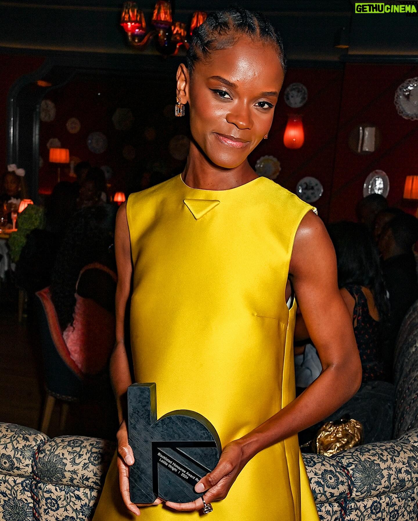 Letitia Wright - 106.1K Likes - A beautiful night, to be honoured & celebrated by my peers means so much to me. It encourages me to keep going, to keep living for purpose & to continue building legacy.
Thank you @akuatbbgyamfi & @thebritishblacklist Team for hosting the evening, honouring me with such style & love. Thank you @prada for the beautiful outfit and continued support. And to everyone who came out to share that moment with me. God bless you & thank you.
Co-curator: @bsbpartnerships
Sponsor: @gardenstudioshq
Award design: @consciousforms
Photography: @davebenett
Hair stylist: @brendafordhair
Makeup artist: @frankiedaniella
Styling: @shionat
PR: @yazminlily
