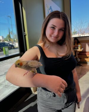 Lexi Rabe Instagram - Made a friend today @panerabread #cutest bird ever! When an unexpected surprise at Panera Bread!
