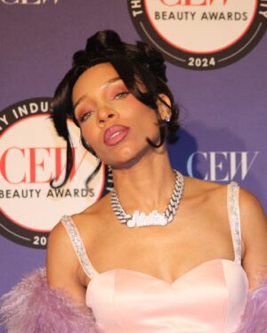 Lil Mama Instagram - Thank You @cewinsider for inviting me to such a stunning Luncheon. Im Happy the Guest loved my “itspoppin” glosses from @vaniteasetcosmetics and excited about our Official Launch Next Year. 

Congrats to @rarebeauty on your Win in The Lip Category 💜💕

Hair: @therealjanelsmith 
Makeup: @vaniteasetcosmetics 
Dress: @novaluxe 
Coat: @danielsleather 
Bag;@amiri 
📸: @offaction 
Special Thank you to @lcamp06 @jdonovanpr and @blackopulencetrucks