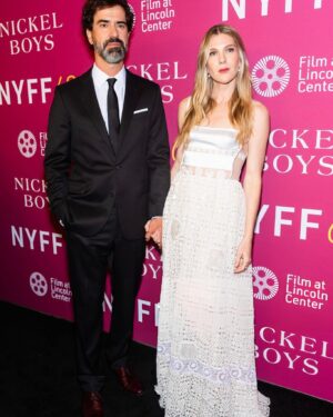 Lily Rabe Instagram - Because I forgot to, posting one of my favorite dresses I wore this year by @honornyc, styled by the most magical @leithclark, with my favorite adult human @therealhamishlinklater, celebrating the NY premiere of my favorite movie of the year @nickelboysmovie.