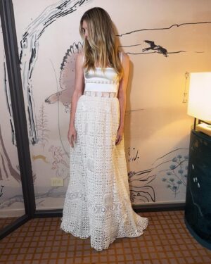 Lily Rabe Instagram - Because I forgot to, posting one of my favorite dresses I wore this year by @honornyc, styled by the most magical @leithclark, with my favorite adult human @therealhamishlinklater, celebrating the NY premiere of my favorite movie of the year @nickelboysmovie.