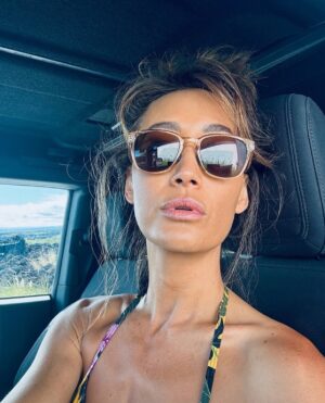 Maggie Q Instagram - Totally recharged by the vastness of the trees, soil, air, sky, and sun 🔋📈🌞☁️🌳🌱🍃