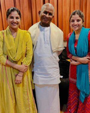 Mangli Instagram - What else can one ask for? My happiness knows no bounds for not only meeting you Ilayaraja sir 🙏🏻but also singing a song composed by you & written by @shyamkasarlalyrics  anna❤️