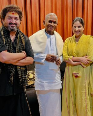 Mangli Instagram - What else can one ask for? My happiness knows no bounds for not only meeting you Ilayaraja sir 🙏🏻but also singing a song composed by you & written by @shyamkasarlalyrics  anna❤️