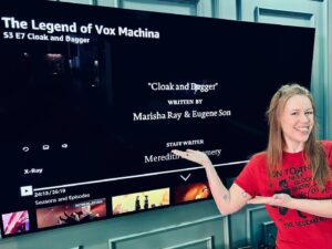 Marisha Ray Instagram - #TheLegendofVoxMachina Spoilers! As Season 3 of LVM comes to a close, I just wanted to take a moment to apologize for any emotional trauma I may have played my part in causing. Sorry, not sorry. 😬 
What an amazing ride! Can’t wait to do it all again in Season 4! 

@lvmandm9onprime @critical_role