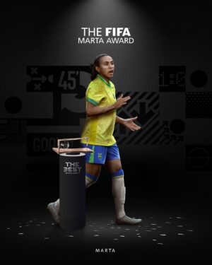 Marta Instagram - It had to be her...

@MartavSilva10 wins the first-ever Marta Award! 🇧🇷💫