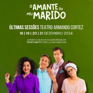 Marta Andrino Instagram - Está a chegar ao fim a temporada de “O AMANTE DO MEU MARIDO” 🥲 mas ainda há oportunidade de assistir à comédia de portas que conquistou milhares de Portugueses de Norte a Sul… e Ilhas! 

👉 Entre hoje e o próximo sábado ainda pode assistir às restantes quatro sessões do espectáculo, às 21h00, no Teatro Armando Cortez (Casa do Artista)! 

🎟️ Bilhetes disponíveis em @ticketlinept e locais habituais