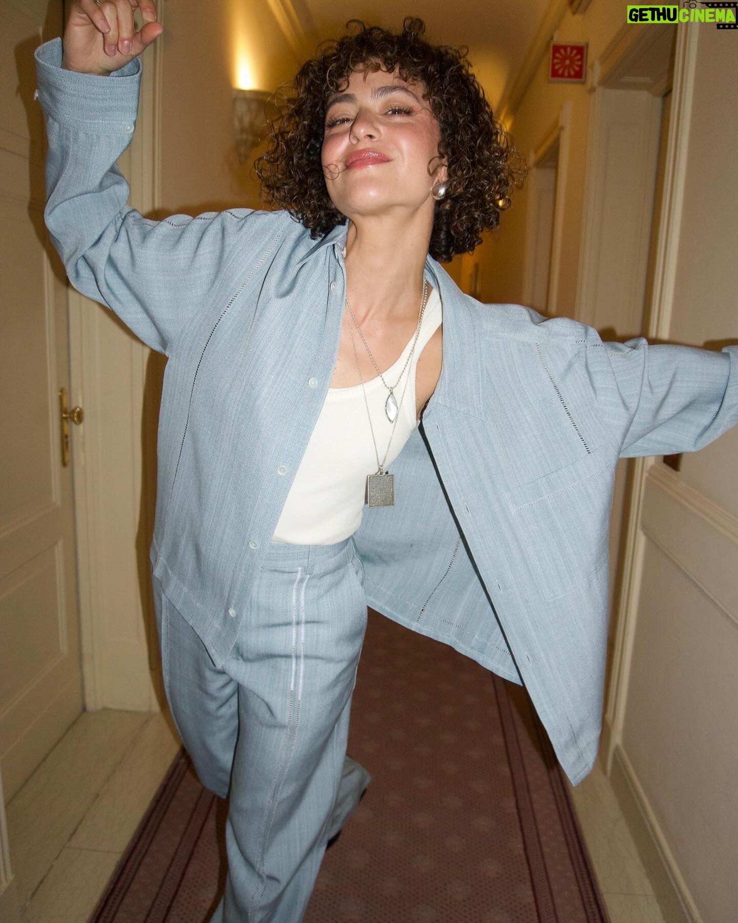 May Calamawy - 3 Likes - Feeling myself at my first fashion show with @newbottega & @matthieu_blazy - Thanks for having me and fitting me into this piece from your men’s collection 🤍🐰🔥
Hair 📸: @mashyourhair
Makeup: @amir.mkp