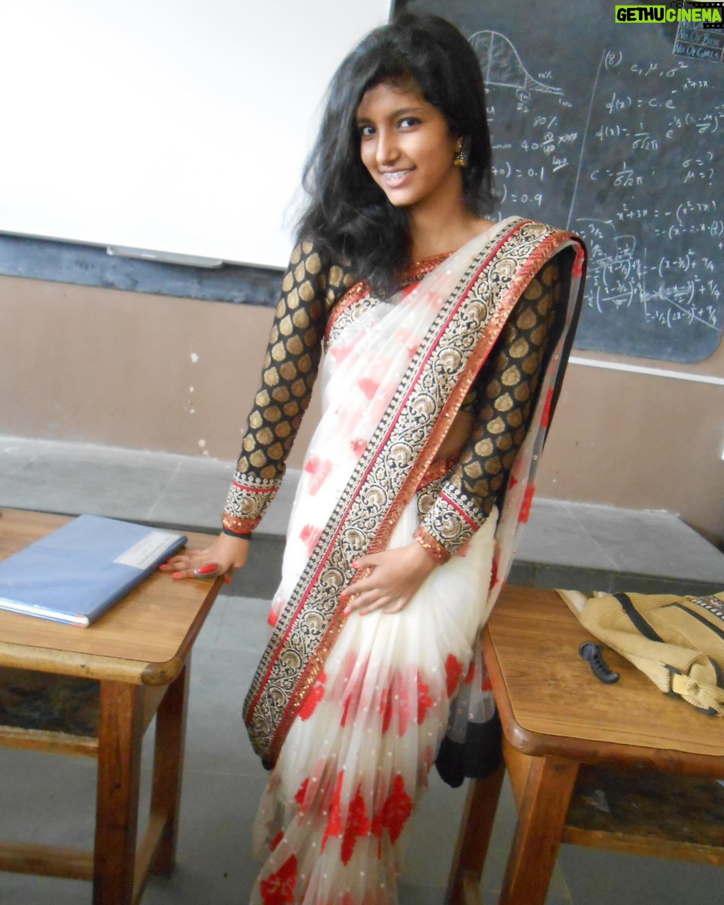 Meetha Raghunath - 248.5K Likes - My high school best friend got married and I decided to make it a full circle by wearing the saree I wore for our 12th grade farewell ten years ago 🌝