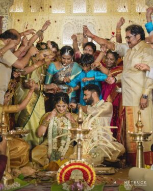 Megha Akash Instagram - My bestfriend and soulmate 
Forevermore 💍 🤍

Hair and make up @salomirdiamond @teamdiamondartistry @raisedbrowsbybhavani 
Photography @moonstruckbykarthiksrinivasan 
Saree @dhinakaran_silks 

#MegsVish