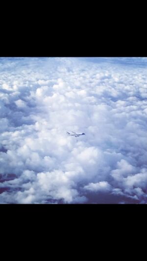Melania Trump Instagram - The Collector’s Edition of my book features my photographs of the world around me. 

I shot this fascinating image en route to China for an official U.S. state visit.  I recall glancing out the window and seeing the second Air Force One flying closely beside us - A steadfast symbol of American strength.

https://melaniatrump.com