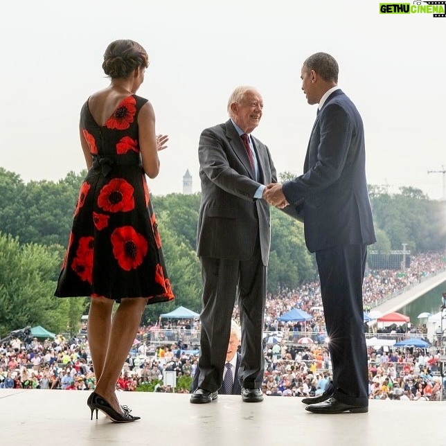 Michelle Obama - 826.2K Likes - President Carter taught all of us what it means to live a life of grace, dignity, justice, and service. Michelle and I send our thoughts and prayers to the Carter family, and everyone who loved and learned from this remarkable man.
