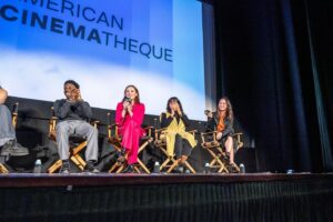 Mina Sundwall Instagram - thank you @am_cinematheque for having us ❤️ @graduatesfilm @futureoffilmisfemale 
📸 Chris Spurrell for American Cinematheque