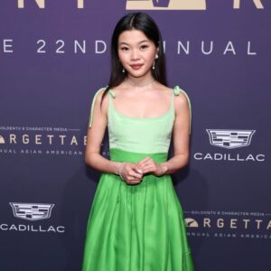 Miya Cech Instagram - asian prom was definitely UNFOrgettable this year 💚
styling: @mrenriquemelendez @auntfunkyscloset 
👗: @carolinaherrera 
glam: @robertti 
jewels: @bpdesilvajewellers @sterlingforever @rocklovejewelry